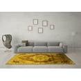 thumbnail image 3 of Ahgly Company Machine Washable Indoor Rectangle Oriental Yellow Industrial Area Rugs, 7' x 9', 3 of 4