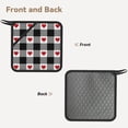 thumbnail image 2 of Honeii Heart Black Buffalo Plaid Gingham for Silicone Trivets for Hot Pots and Pans -Trivet Mat - Heat Resistant Silicone Trivet - Hot Plate Mats, 2 of 8