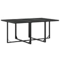 thumbnail image 3 of vidaXL Patio Dining Set Table and Chair Garden Outdoor Furniture Black Textilene, 3 of 8