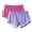 #344-Purple, variant on Workout Shorts for Woman, with Elastic Waistband and Color Block Design, Breathable and Comfortable for Summer, Gym, Travel and Daily Wear