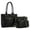Black, variant on Montana West 2Pcs Handbags Set for Women Large Tote Bags Purse with Cute Crossbody bags, Black