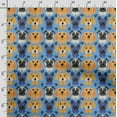 thumbnail image 3 of Soimoi Dog Printed, Cotton Fleece, Fabric by The Yard Sewing DIY Stretch Fabric 56 Inches Wide, WarmFabric for Hats, Coats, Gloves, Blankets, Blue, 3 of 5