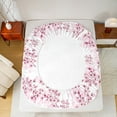 thumbnail image 5 of Manfei Cherry Blossom 3pcs Twin Sheet Sets,Chic Flower Twin Fitted Sheet,Japanese Style Breathable Flat Sheet,Super Cozy Girls Bedroom Decor, 5 of 7