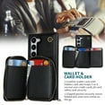thumbnail image 5 of Crossbody Wallet Case for Samsung S22, RFID Blocking PU Leather Zipper Handbag Purse Flip Cover, Kickstand Case with Card Slots Holder Wrist Strap Lanyard for Samsung Galaxy S22, Black, 5 of 12