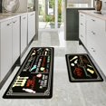 thumbnail image 1 of Juego de alfombras de cocina Voanos, antideslizantes, lavables, 2 piezas, 50 x 80 cm, 50 x 150 cm, 1 of 7