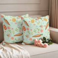 thumbnail image 2 of Easter Pillow Covers 2 Pack Spring Colorful Carrots Eggs Flowers Green Background Pillowcase Waterproof Outdoor Throw Pillow Cover for Patio Garden Square Cushion 24”x24”, 2 of 9