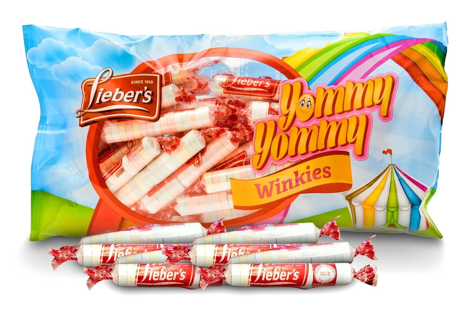 Lieber's Smarties Assorted Flavored Hard Candy Rolls, Party and Parade Favorite, Individually Wrapped, 2 Pack, 9 oz