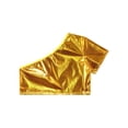 thumbnail image 3 of Haitryli Kids Girls Hip Hop Dance Tops One Shoulder Crop Tank Girls Shiny Metallic T Shirt Rave Tee Gold 7-8, 3 of 7
