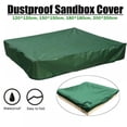 thumbnail image 5 of Sandbox Cover Square Waterproof Sandpit Cover with Drawstring Tool Dustproof Sandbox Cover Pool Protective,Green,47"x47"x8", 5 of 7