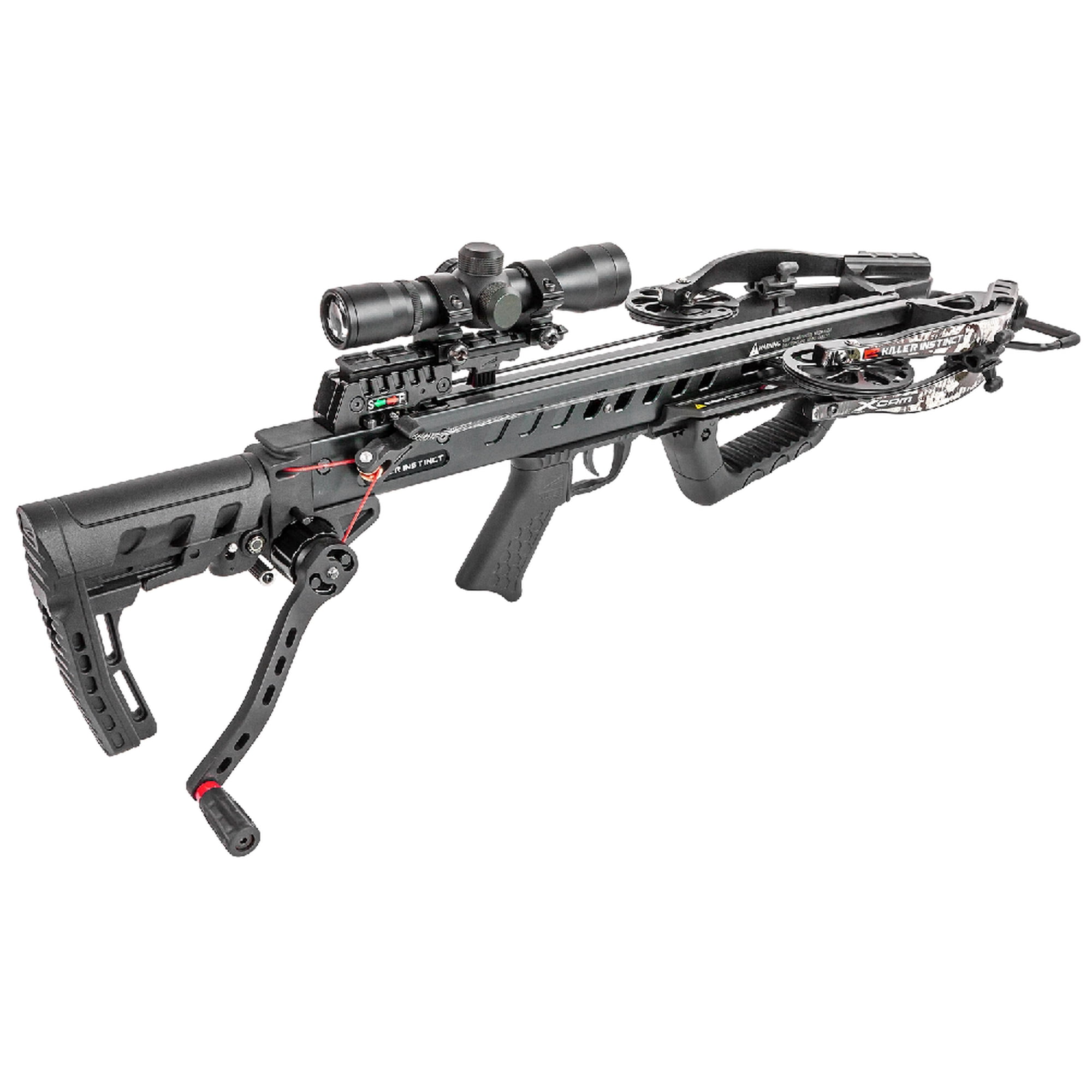 Killer Instinct Fatal-x 405 FPS Compound Crossbow with Scope & Crank (Black)