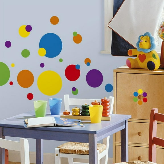 Wallhogs Primary Color Dots Wall Decal