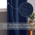 thumbnail image 3 of DWCN Blackout curtains for Bedroom with Tiebacks - Room Darkening Privacy Grommet Top Window Curtains for Living Room, 52 x 63 inch Length,Dark Blue,Set of 2 Panels, 3 of 7
