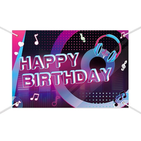 Music Happy Birthday Backdrops Musical Themes Birthday Yard Sign Karaoke Party Decorations Short Video Studio Banner Photography Background For Boy Girl Music Notes Party Supplies 5x3ft Walmart Canada