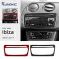 thumbnail image 2 of Real Soft Carbon Fiber Sticker For Seat Ibiza 6j 2009 2010 2011 2012 2013 2014 LHD RHD Car Center Console CD Frame Panel Trim., 2 of 9