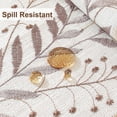 thumbnail image 2 of Table Cloth Rectangle, Embroidery Cotton Linen Tablecloth, Farmhouse Rustic Waterproof Wrinkle Free Tablecloths with Tassels, Coffee Fern, 140*180cm, 2 of 4
