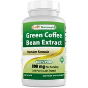 Best Naturals Green Coffee Bean Extract 800 mg 60 Vegetarian Capsules