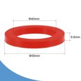 thumbnail image 2 of Unique Bargains Rondelle Plate en Silicone 1-1/2 Pieds DN40 Connecteur Rapide Rouge, 2 of 5