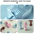 thumbnail image 4 of Shisuyan Blue Silicone Baby Spoon and Fork Set for Kids Self Feeding Training with Smooth Surface Easy to Clean Round Fork Head Safe to Use 2pcs, 4 of 8