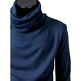 thumbnail image 4 of DYMADE Men High Collar Solid Color Slim Heap Neck Long Sleeve Top, 4 of 4