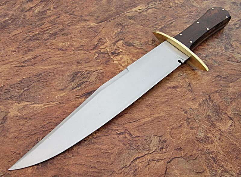 Poshland Custom Handmade D2 Steel 15.00 Inches Hunting Knife - Beautiful Rose Wood Handle (REG -1118)