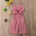 thumbnail image 5 of Douhoow 1-6Y Toddler Baby Girl Red Plaid Romper Summer Kids Sleeveless Bowknot Jumpsuit, 5 of 9