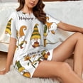 thumbnail image 4 of Rocae Happy Fall for Two Piece Sleepwear Pajamas Sets for Women Soft Short-Sleeved Pjs with Lounge Shorts -4X-Large, 4 of 6