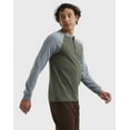thumbnail image 2 of Hanes Beefy-T Men's Long Sleeve Colorblock Henley Camouflage Green/Oxford Green XL, 2 of 9