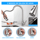 thumbnail image 3 of Llave Mezcladora De Fregadero Grifo Cocina Tarja Inoxidable Xtellar negro, 3 of 3