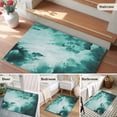thumbnail image 5 of Teal Green Ombre Clouds Entryway Rug 2'x3'&nbsp; Non Slip Front Door Mats, Modern Abstract Gradient Cloud Entrance Rugs Indoor Outdoor Carpet, Washable Floor Mats Small Area Rug for Bedroom Kitchen, 5 of 8