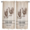 thumbnail image 2 of Farm Animal Chicken Family Retro Curtain Home Decoration Living Room Short Curtains Window Treatments For Kitchen Bedroom, 2 of 6