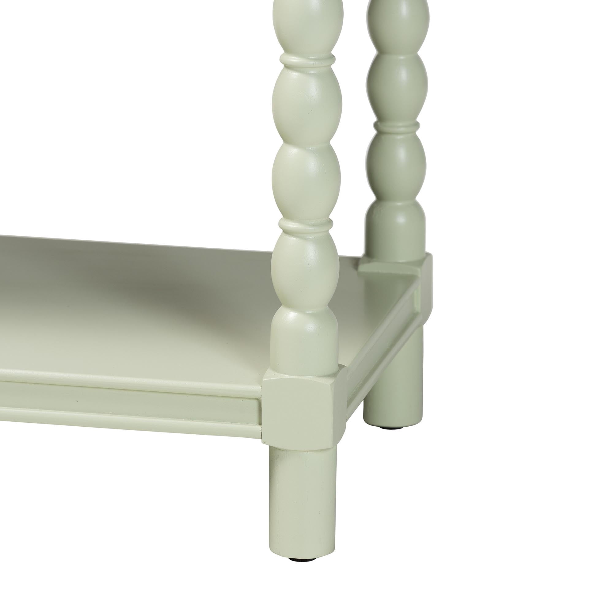 bali & pari Karnia Modern Console Table, 2-Drawer, Mint Green
