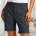thumbnail image 2 of Bermuda Shorts Womens Golf Shorts Pull On Mid Rise Stretch With Pockets Summer Utility Comfort Hiking Short Pants S, 2 of 7