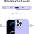 thumbnail image 2 of Entronix Funda de Silicona para iPhone 12 Pro, Suave Al Tacto, Antiarañazos y Antigolpes, Color Morado, 2 of 7