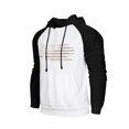 thumbnail image 2 of Men's Dark Color Hooded Sweatshirt with Long Flag Print, Casual Drawstring Pullover Including Pockets, Fall Spring Versatile Streetwear,White,5XL, 2 of 7