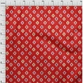 thumbnail image 4 of oneOone Georgette Viscose Red Fabric African Aztech Quilting Supplies Print Sewing Fabric By The Yard 42 Inch Wide, 4 of 4