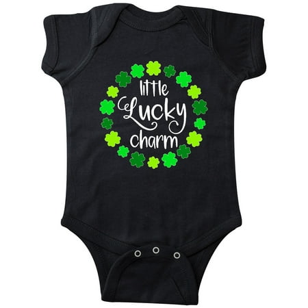 

Inktastic Little Lucky Charm with Four-Leaf Clovers Gift Baby Boy or Baby Girl Bodysuit