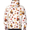 thumbnail image 7 of Fotbe Men's Hoodie with Autumn Maple Leaf with Hedgehog Pattern - Kangaroo Pocket Pullover Hooded Sweatshirt, Perfect for Daily Wear, Travel, and Home-3X-Large, 7 of 7