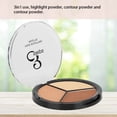 thumbnail image 4 of 3in1 Long lasting Makeup Palette Face Highlight  Contour Cosmetic Powder #CH3-3, 4 of 7