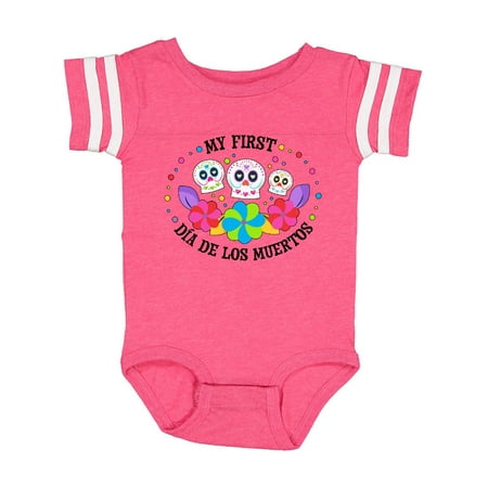 

Inktastic My 1st Dia De Los Muertos with Sugar Skulls and Flowers Gift Baby Boy or Baby Girl Bodysuit