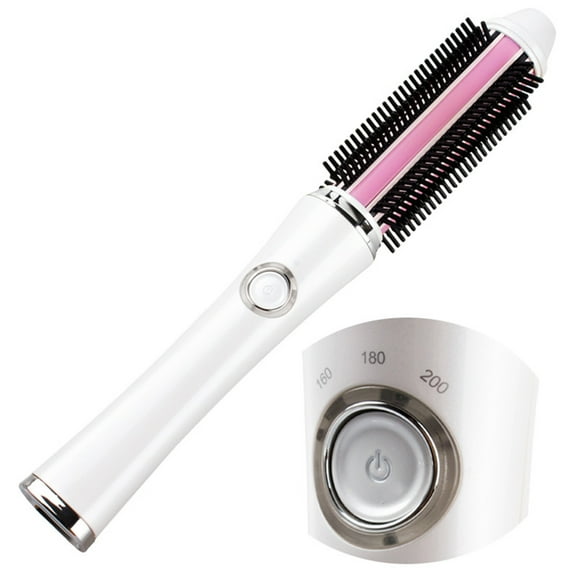 FcBaudy Curling Iron, Hot Tools Curling Iron Cordlesses Curling Brush Rechargeable Portable Heated Round Brush Travel Curling Iron Mini Curling Brush For Hair Styling Curling iron