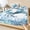 Navy, Cobalt, Azure, Sky Blue, variant on Twin Sze Fitted Sheet Set - Blue Coastal Crab 2 Piece Bedding Sets 16" Deep Pocket Fitted Sheet with 1 Pillowcase, Summer Ocean Coral Sea Fish Abstract Brushed Microfiber Hotel Luxury Bed Sheets