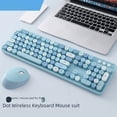 thumbnail image 1 of Mano de la fortuna Dulce teclado ratón traje Teclado inalámbrico ratón silencioso ordenador portátil oficina 2. 4gusb interfaz, 1 of 5