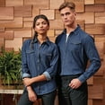 thumbnail image 4 of Premier Mens Jeans Stitch Long Sleeve Denim Shirt, 4 of 5