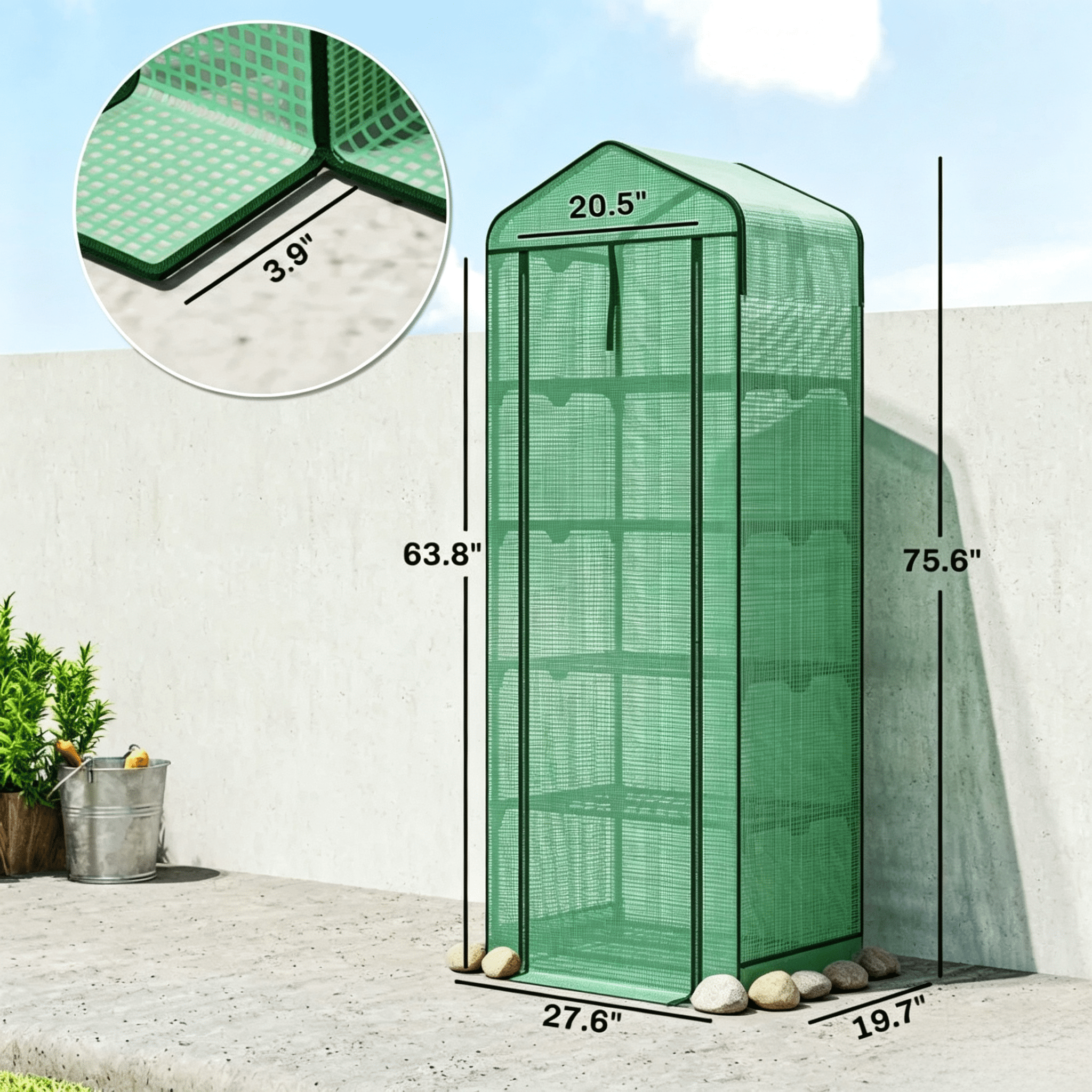 Garden Bed with Mini Greenhouse