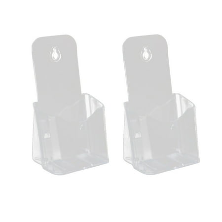 

2Pcs Transparent Acrylic A4 Threefold Single Layer Leaflet Catalog Stand Display Holder Rack Support Base