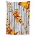 thumbnail image 3 of Ambesonne Autumn Tablecloth Rectangular Table Cover, Fall Maple Leafs Tree, 52"x70", Orange White, 3 of 4