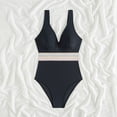 thumbnail image 3 of MSJUHEG Tie Side,Push Up Swimsuits for Women,Strapless Bathing Suits,Bathing Suit Monokini,Cross Back,Tummy Control Swimsuits for Women,Ribbed One Piece Swimsuits for Women Black L, 3 of 7