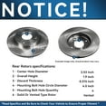 thumbnail image 6 of Detroit Axle - Brake Kit for 2.3L 1998-02 Honda Accord 98-99 CL Disc Brake Rotors 1998 1999 2000 2001 2002 Ceramic Brakes Pads Front & Rear Replacement, 6 of 11
