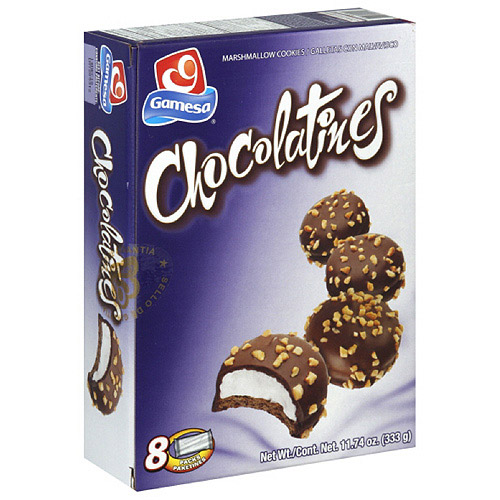 Gamesa Marshmallow Chocolatines Cookies, 11.7 oz (Pack of 12)