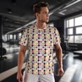 thumbnail image 3 of Wukai Polka Dot Print Men's Short-Sleeved Mesh T-Shirt,Quick-Dry Short Sleeve Workout T-Shirt-5X-Large, 3 of 8